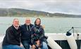 Group of people sitting on the catamaran, Ventnor Bay Charters, boat trip, activity, tour, Isle of Wight