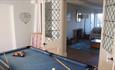 Pool table at Gullsands in Seaview, Isle of Wight, self catering, beachfront home