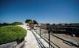 Roof garden at The Tap Room, house in historic fort, self catering, Freshwater, Isle of Wight