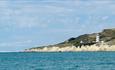 View of St Catherine's Lighthouse from the catamaran, Ventnor Bay Charters, boat trip, activity, tour, Isle of Wight