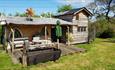 Outside view of The Shack at Windmill Campersite, Isle of Wight, Glamping