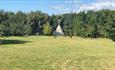 Outside view of a tipi, Isle of Wight Tipi Holidays, glamping, luxury, camping