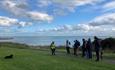 Joanne Knowles leading a walk along the Ventnor coastline, Isle of Wight Spring Walking Festival, event, what's on