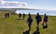 Group of walkers enjoying the walking festival, Isle of Wight, what's on