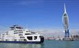 Wightlink Ferry with the Spinnaker Tower in the distance