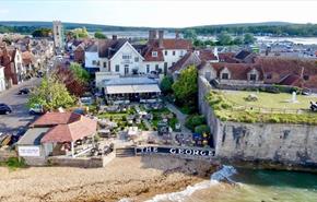 Aerial view of The George Hotel, Yarmouth, Isle of Wight