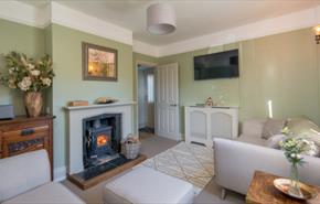 Living room at Hawthorn Cottage, Freshwater, Isle of Wight, self catering