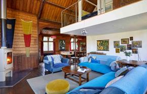 Living area at The Mission, self catering, Chale, Isle of Wight, coastal retreat