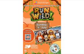 Run Wild poster, fun run, family friendly event, what's on, Wildheart Animal Sanctuary, Isle of Wight