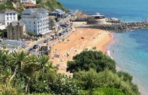 View of Ventnor beach on the Isle of Wight