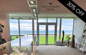 Inside view of Isle of Wight Pearl with outside sea views from the windows