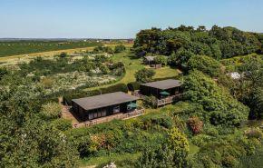 Wood cabins at Tapnell Farm on the Isle of Wight