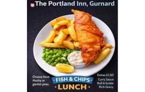 Fish and chips meal at the Portland Inn