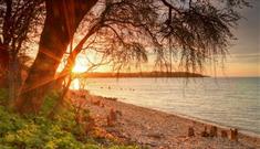 Sunset at Bembridge Beach, Isle of Wight, things to do