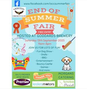 Isle of Wight, things to do, end of summer fair, arreton cricket club hosted by Goddards Brewery.