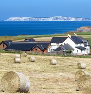 Chale Bay Farm with sea views in the background, self catering, apartments, Isle of Wight