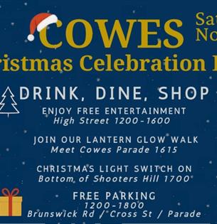 Isle of Wight, Things to do, Cowes Christmas Day, Markets, Parade, Offers, Free Parking