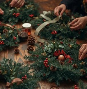 Isle of Wight, things to do, Christmas, Wreath Making, Dimbola, Freshwater Bay