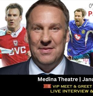 Various photos of Paul Merson, An evening with Paul Merson, football icon, Newport, Isle of Wight, what's on, event