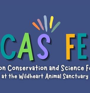 FOCAS Festival poster, conservation and science festival at Wildheart Animal Sanctuary, Sandown, Isle of Wight