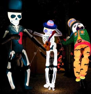 Halloween inflatables at Fiesta of the Dead, Blackgang Chine, family event, what's on, Isle of Wight