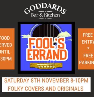 Isle of Wight, Live music, Goddards Bar and Kitchen, Fools Errand