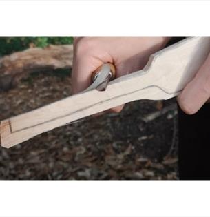 Isle of Wight, Garlic Farm, Workshop, Whittling