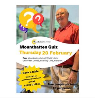 Mountbatten Hospice quiz poster, Isle of Wight, charity, community, what's on, event