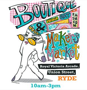 Boutique & Makers Market poster, Ryde, Isle of Wight, What's on, event