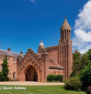 Outside view of Quarr Abbey, Ryde, Isle of Wight, life at Quarr Abbey, what's on, event, island life, food and drink, live music