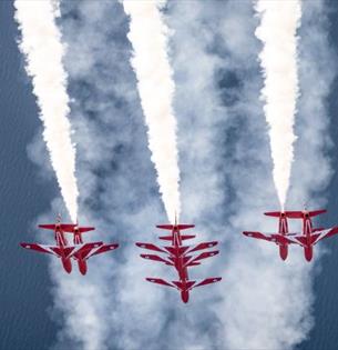 Red Arrows flying in the sky, Isle of Wight Armed Forces Day, event, family, children's activities, Ryde