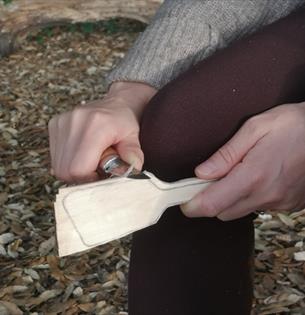 Isle of Wight, Spatula Whittling Workshop, Garlic Farm,