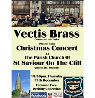 Isle of Wight, Things to do, Christmas Concert, Vectis Brass, St Saviour on the Cliff, Shanklin.