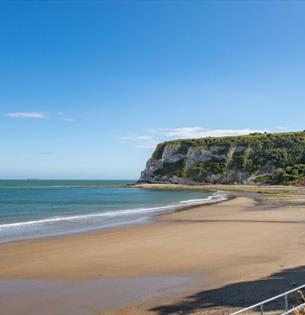 Whitecliff Bay beach just a stones throw away from Whitecliff Bay Holiday Park, Isle of Wight, Bembridge