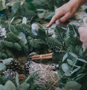 Isle of Wight, Things to do, Wreath Making Workshops, Isle of Wight Pearl, Brighstone, materials used for wreath making