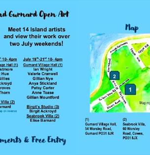 Cowes & Gurnard Open Art poster, exhibitions on the Isle of Wight, events, what's on