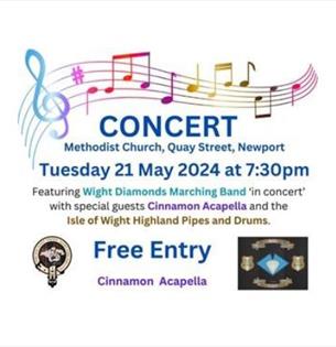 Concert poster on the Isle of Wight, music event, what's on