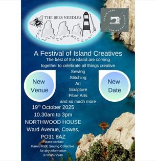 Festival of Island Creatives poster, Isle of Wight, art event, workshops, demonstrations, what's on