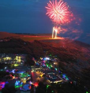 Fireworks in the sky over Blackgang Chine, what's on, family event, Isle of Wight