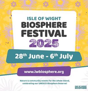 Isle of Wight Biosphere Festival poster, learning, family activities, nature, art, island wide, local events, what's on