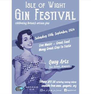 Isle of Wight Gin Festival poster, Quay Arts, Isle of Wight, what's on, event