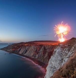 View of fireworks at The Needles Landmark Attraction, Alum Bay, What's On