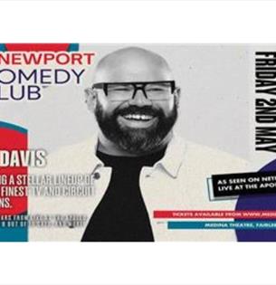 Headshot of Tom Davis, comedy show at Medina Theatre, Newport, Isle of Wight, event, what's on