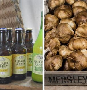 Quarr Abbey local produce and garlic from the Garlic Farm, island life, Isle of Wight, food and drink, what's on, event