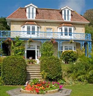 Outside view of St Maur and the gardens, B&B, Ventnor