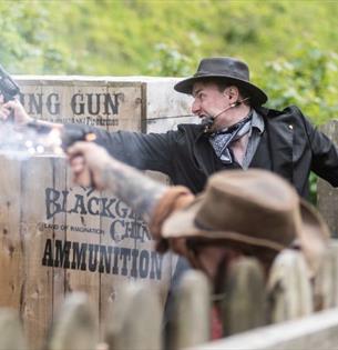 Cowboy show at Wild West Week, Blackgang Chine, family event, children's activities, what's on, Isle of Wight