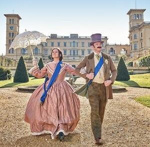 Couple dressed up as Victoria & Albert at Osborne