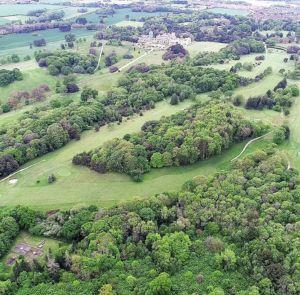 Aerial view of Osborne Golf Club on the Isle of Wight