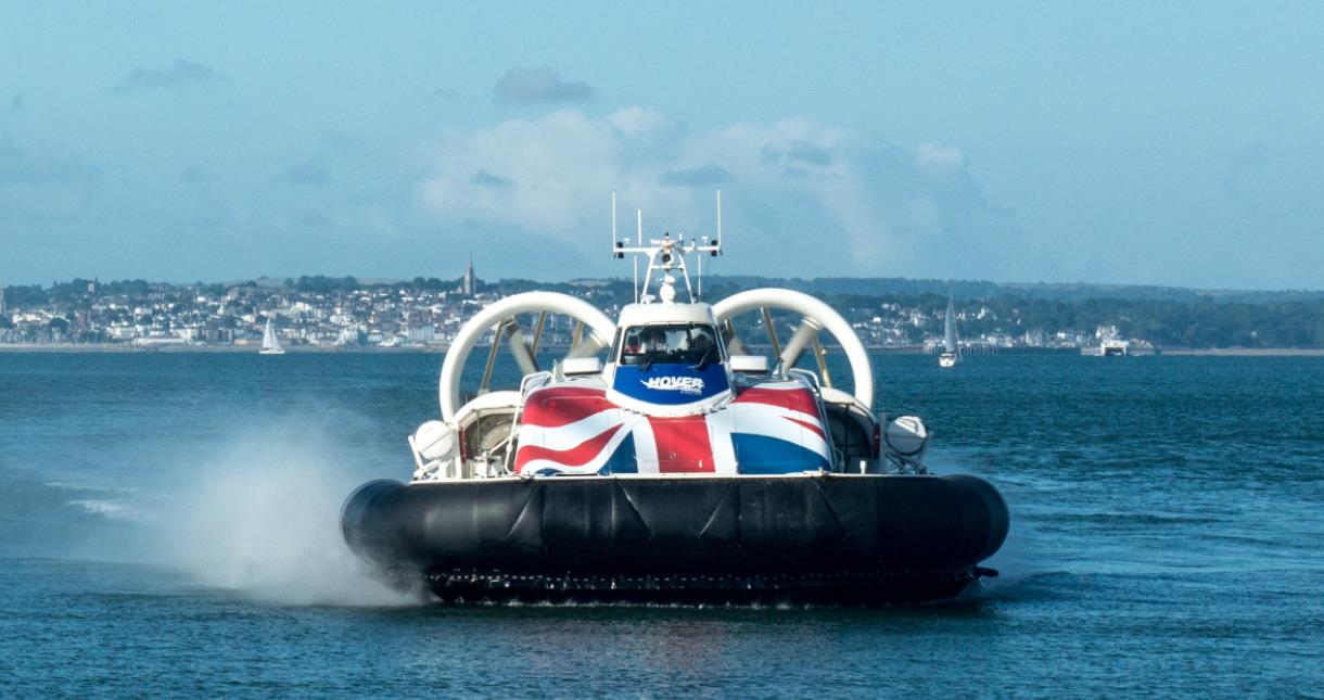 Hovercraft on the water