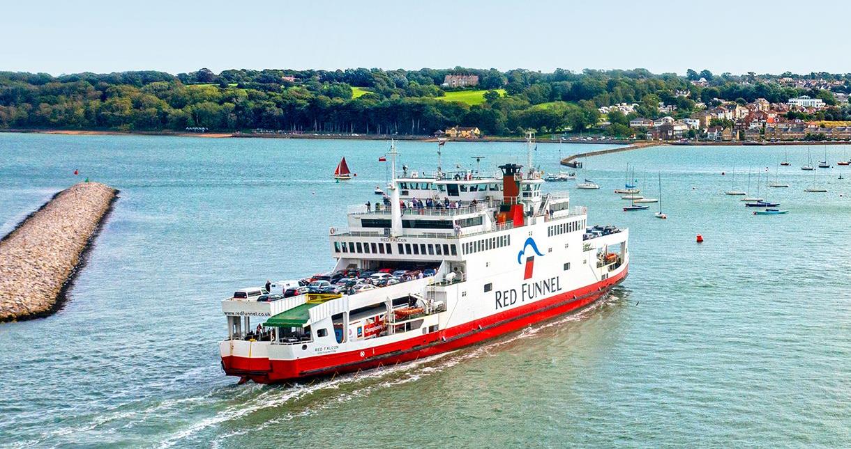 Red Funnel ferry travelling to East Cowes